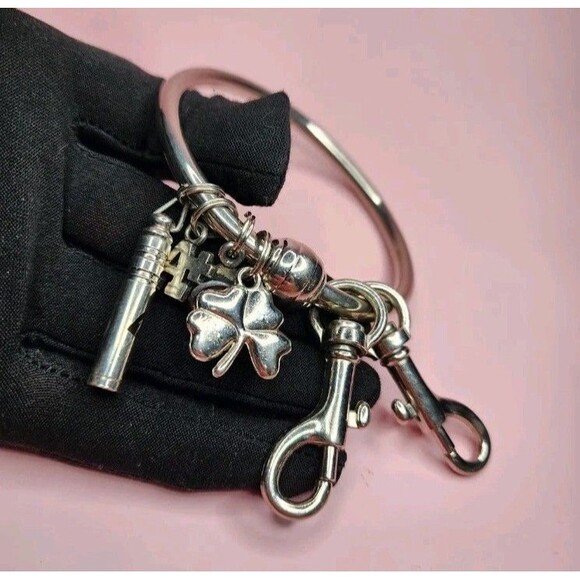 Graduation Silver Charms Metal Keyring Bracelet Keychain Gift Clips Good luck - Picture 6 of 6